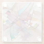 CANTATA in PASTEL BELANGRIJKE Abstracte Kunst Glazen Onderzetter (Achterkant)