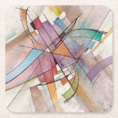 CANTATA in PASTEL BELANGRIJKE Abstracte Kunst Kartonnen Onderzetters (Voorkant)