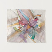 CANTATA in PASTEL BELANGRIJKE Abstracte Kunst Wandkleed (Voorkant (horizontaal))