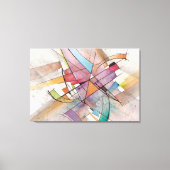 CANTATA in PASTEL BELANGRIJKE Abstracte Waterverf  Canvas Afdruk (Voorkant)