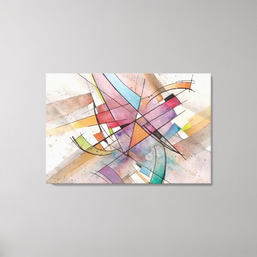 CANTATA in PASTEL BELANGRIJKE Abstracte Waterverf  Canvas Afdruk (Voorkant)