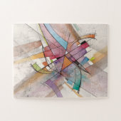 CANTATA in PASTEL MAJEUR Abstracte Kunst Aquarel Legpuzzel (Horizontaal)