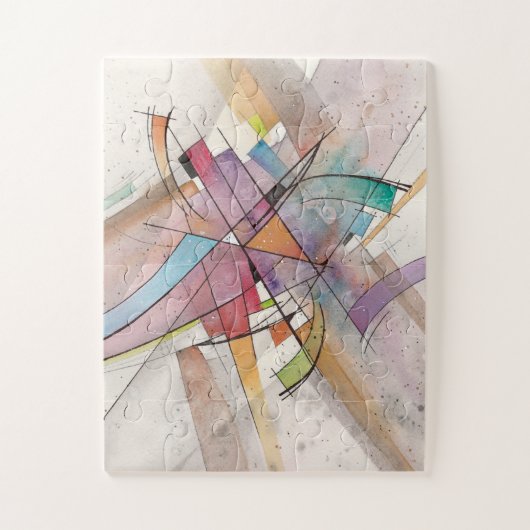 CANTATA in PASTEL MAJEUR Abstracte Kunst Aquarel Legpuzzel (Verticaal)