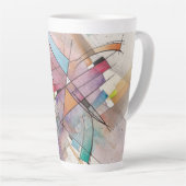 CANTATA in PASTEL MAJEUR Abstracte Kunst Latte Mok (Rechterhoek)