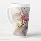 CANTATA in PASTEL MAJEUR Abstracte Kunst Latte Mok (Linkerhoek)