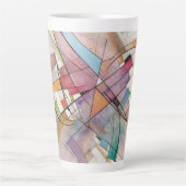 CANTATA in PASTEL MAJEUR Abstracte Kunst Latte Mok (Voorkant)