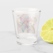 CANTATA in PASTEL MAJEUR Abstracte Kunst Shot Glas (Achterkant)