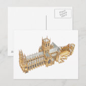 Canterbury Cathedraal. Groot-Brittannië Briefkaart (Voorkant / Achterkant)
