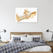 Canterbury Cathedraal. Groot-Brittannië Canvas Afdruk (Insitu (Slaapkamer))