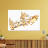 Canterbury Cathedraal. Groot-Brittannië Canvas Afdruk (Insitu (Woonkamer))