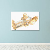 Canterbury Cathedraal. Groot-Brittannië Canvas Afdruk (Insitu (Houten vloer))