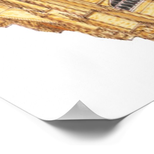 Canterbury Cathedraal. Groot-Brittannië Poster (Hoek)