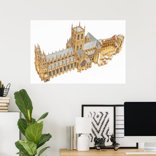 Canterbury Cathedraal. Groot-Brittannië Poster (Thuiskantoor)