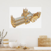 Canterbury Cathedraal. Groot-Brittannië Poster (Keuken)