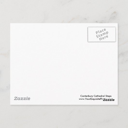 Canterbury Cathedraal Steps Briefkaart (Achterkant)
