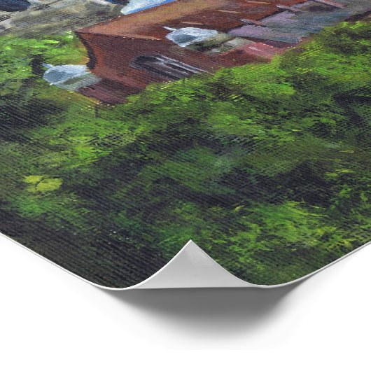 Canterbury Cathedral op afstand Poster (Hoek)