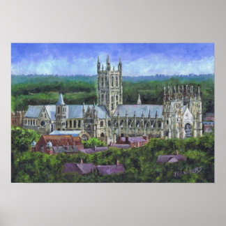 Canterbury Cathedral op afstand Poster