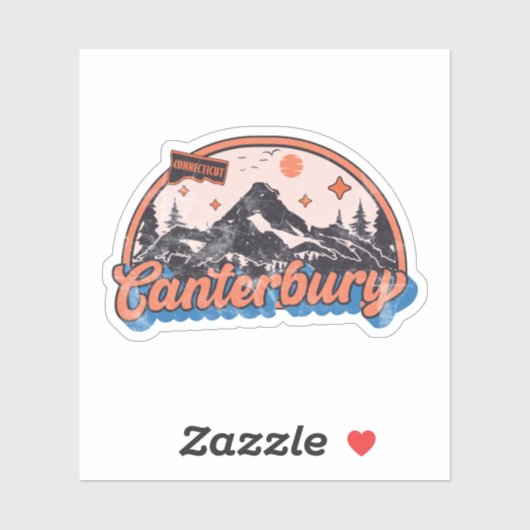 Canterbury, Connecticut Sticker (Vel)