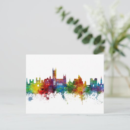Canterbury England Skyline Briefkaart (Staand voorkant)