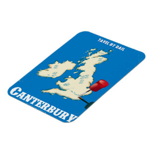 Canterbury poster op de Britse eilanden Magneet