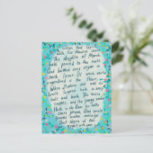 Canterbury Tales Springtime Middle English Quote Briefkaart (Staand voorkant)