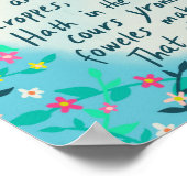 Canterbury Tales Springtime Middle English Quote Poster (Hoek)