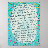 Canterbury Tales Springtime Middle English Quote Poster (Voorkant)