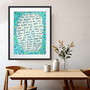 Canterbury Tales Springtime Middle English Quote Poster