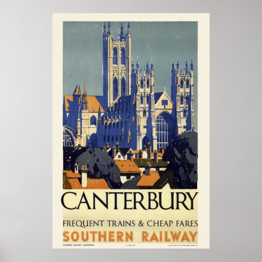 Canterbury UK Vintage Poster 1937 (Voorkant)