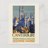 Canterbury UK Vintage Poster 1937 Briefkaart (Voorkant)