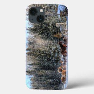 Cantering, Running Horses in Winter Snow Photo Case-Mate iPhone Case