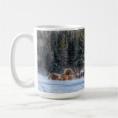 Cantering, Running Horses in Winter Snow Photo Koffiemok (Links)