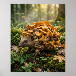 Cantharel Stekelvarken Poster