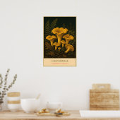 Cantharel - Vintage Botanische Illustratie Poster (Keuken)