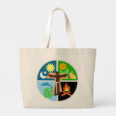 Canticle of Creation Cotton Tote Grote Tote Bag (Achterkant)