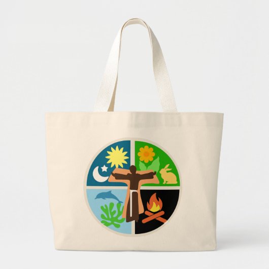 Canticle of Creation Cotton Tote Grote Tote Bag (Voorkant)