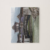 Cantilevered brug nabij Punakha Dzong paleis Legpuzzel (Verticaal)