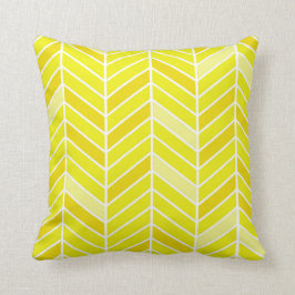 Cantilevered Chevron breed | geel Kussen