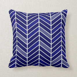 Cantilevered Chevron breed | marineblauw Kussen