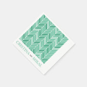 Cantilevered Chevron Cocktail Party | Munt groen Servet (Hoek)