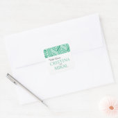 Cantilevered Chevron Favor | Munt groen Vierkante Sticker (Envelop)