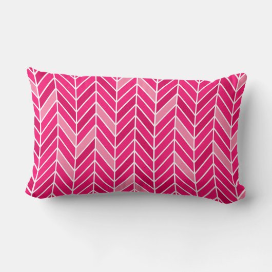 Cantilevered Chevron smal | fuschia Kussen (Achterkant)