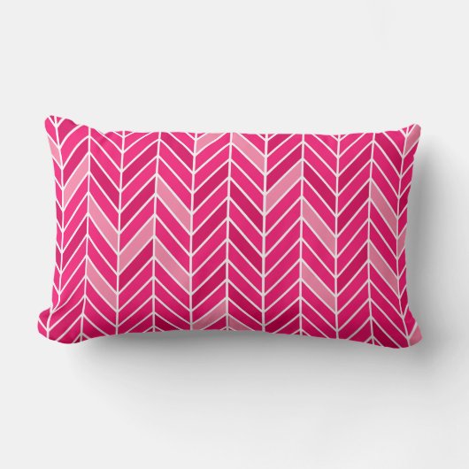 Cantilevered Chevron smal | fuschia Kussen (Voorkant)