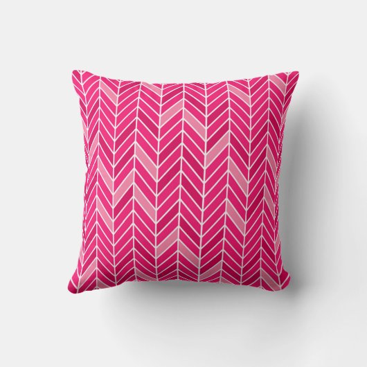 Cantilevered Chevron smal | fuschia Kussen (Achterkant)
