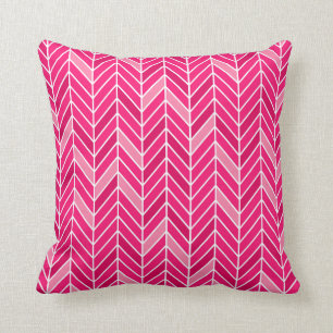 Cantilevered Chevron smal fuschia Kussen