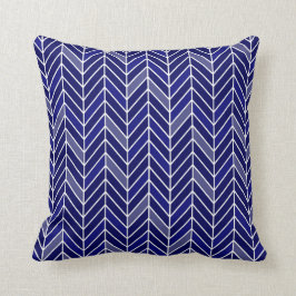 Cantilevered Chevron smal | marineblauw Kussen