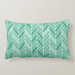 Cantilevered Chevron smal | Munten groen Kussen