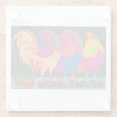 Cantina Roosters Glazen Onderzetter (Achterkant)