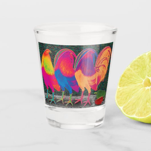 Cantina Roosters Shot Glas (Voorkant)