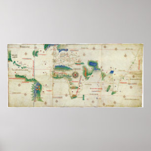 Cantino Planisphere 1502 Poster